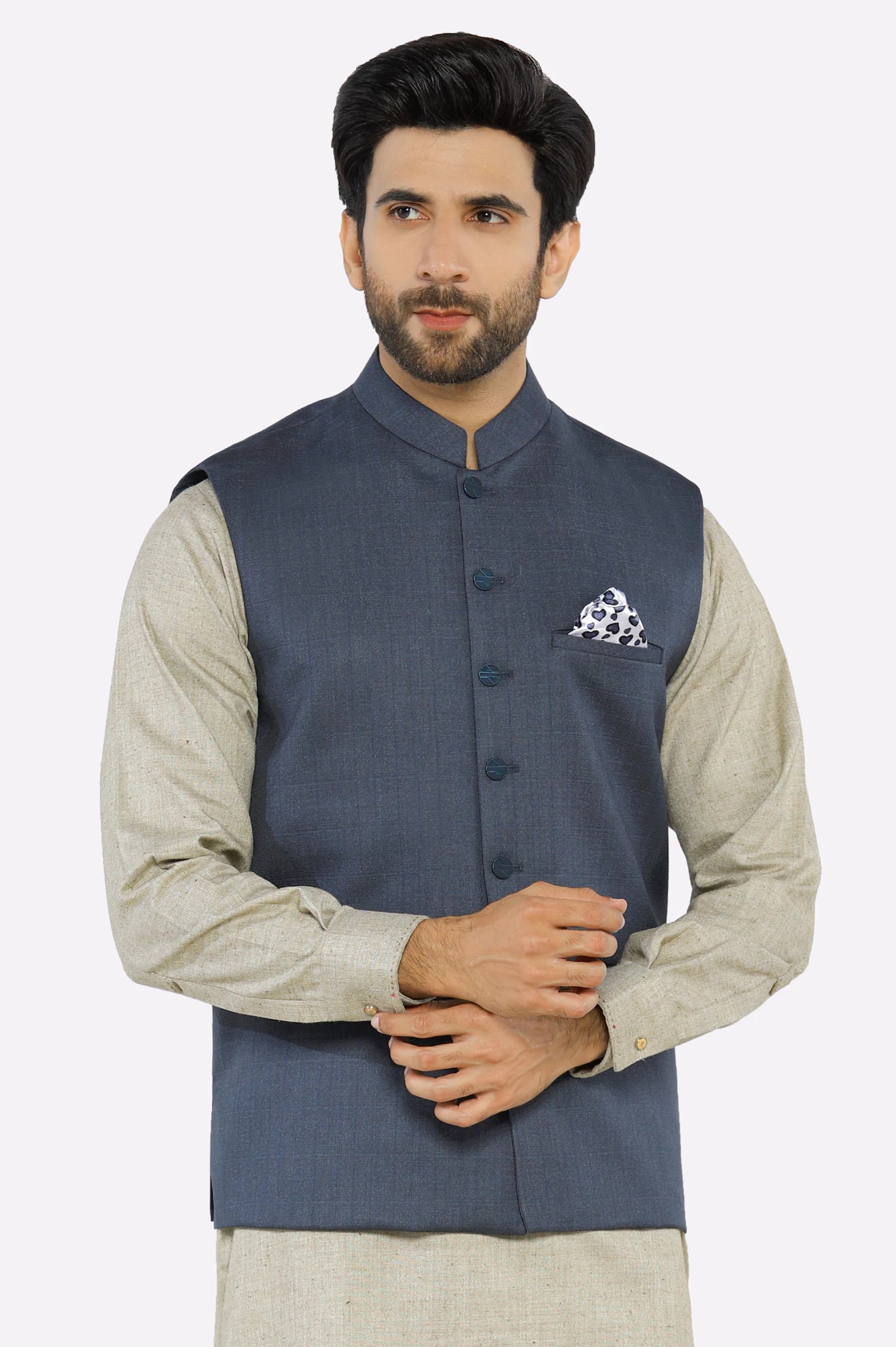 Stylish Polos Blue Waistcoat