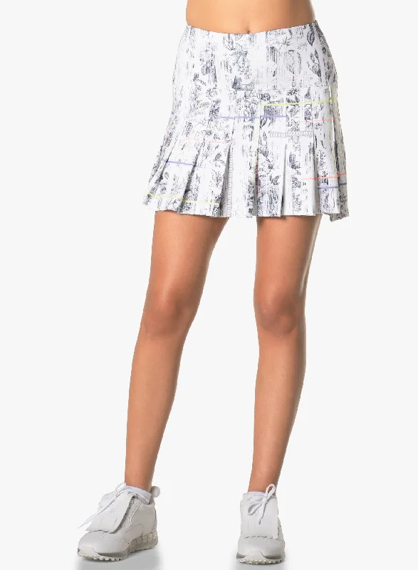 Techwear Fashion Electric Toile Pleated Skort-short