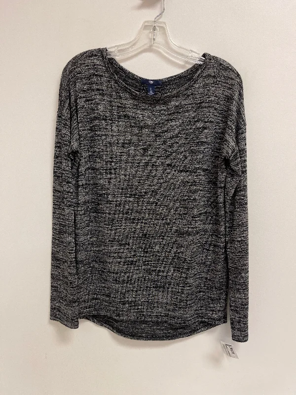 Light Jackets Top Long Sleeve By Gap In Black & Grey, Size: S