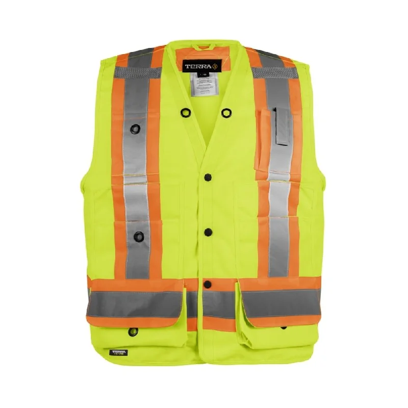 Comfortable Style Terra Hi-Vis Surveyor's Vest - Yellow 116522YL