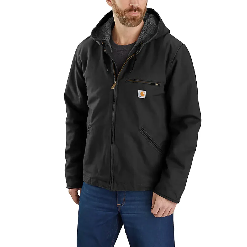 Jogging Jackets Carhartt Mens Washed Duck Work Jacket - 104392-BLK