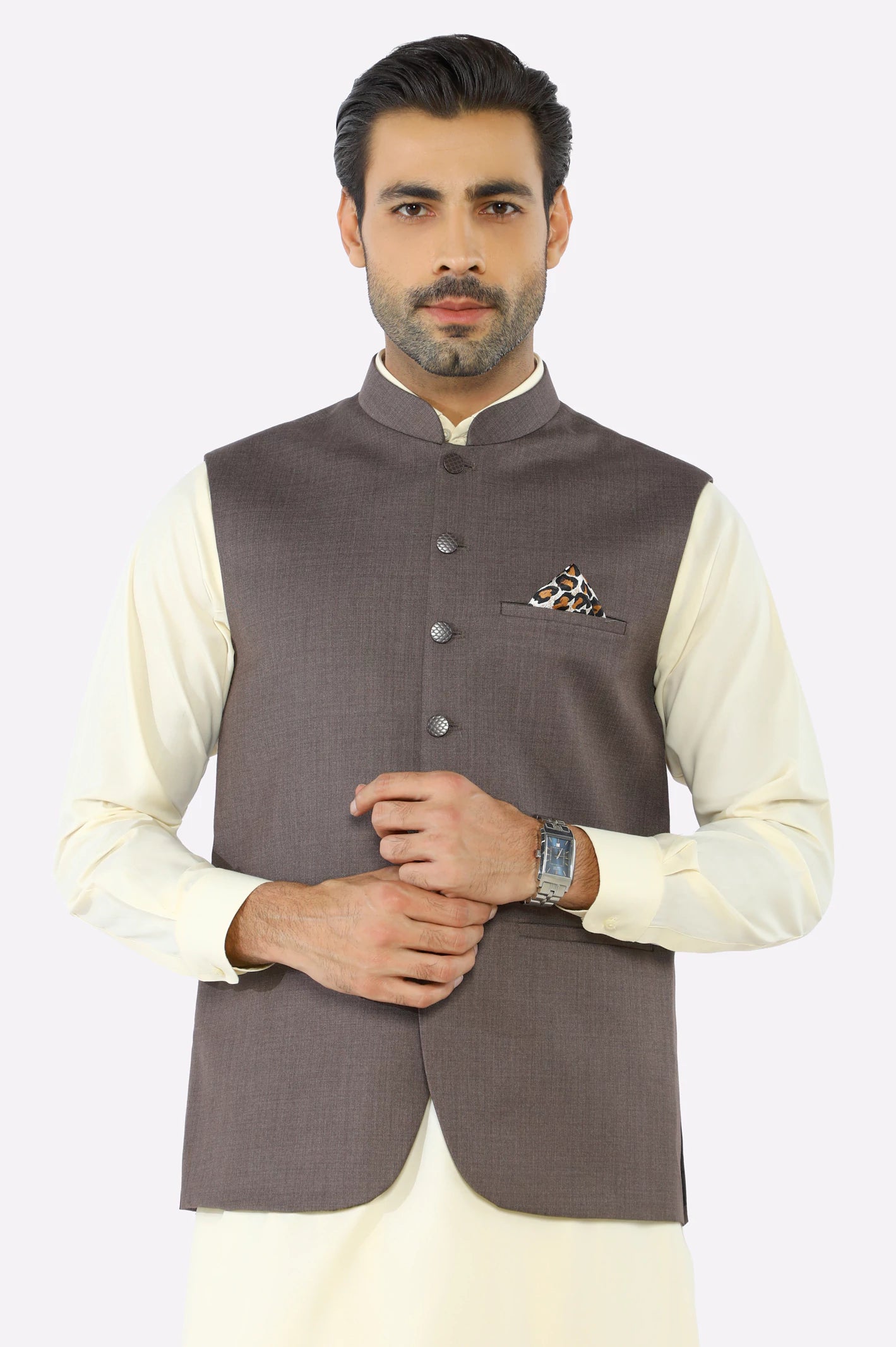 Stylish Apparel Dark Brown Waistcoat