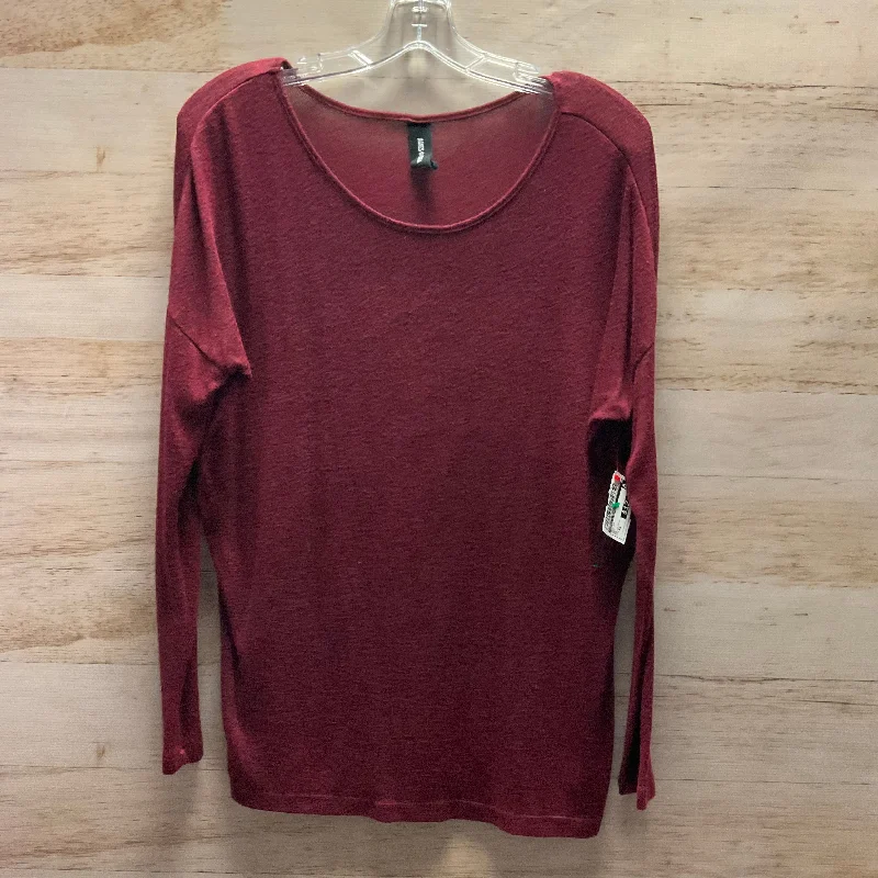 Everyday Outfits Top Long Sleeve By Agnes & Dora In Red, Size: Xs