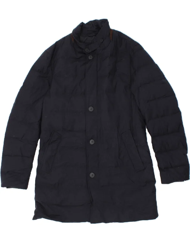 All-Day Wear MASSIMO DUTTI Mens Padded Coat UK 38 Medium Navy Blue