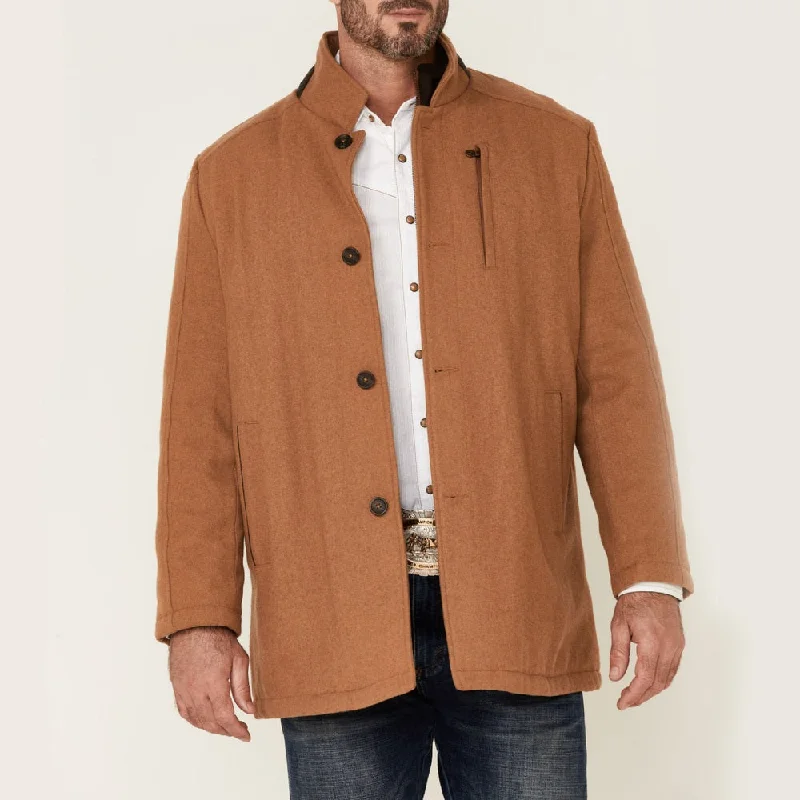 Casual Wear Cripple Creek Mens Camel Wool Coat - CR43366-26