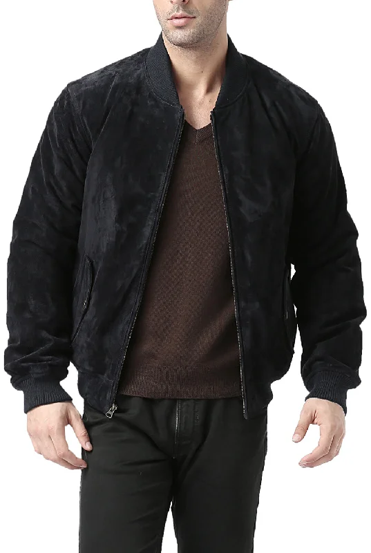 Suede Jackets BGSD Men Urban Leather Bomber Jacket