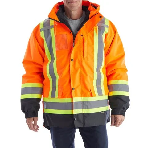 Relaxed Wear Terra Hi-Vis 7 in 1 System Winter Work Jacket - 116501 Orange