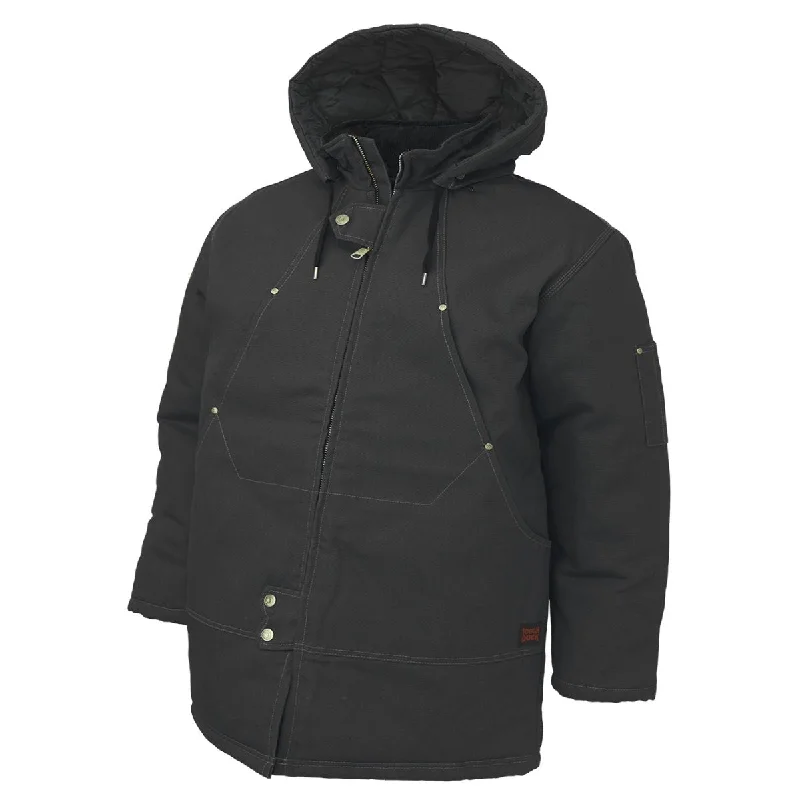 Streetwear Look Tough Duck Men's Abraham Hydro Winter Work Parka WJ18 - BLACK