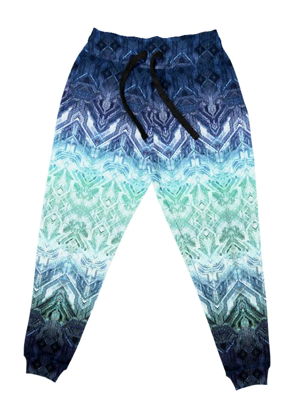 Versatile Style Blue Matrix Unisex Joggers