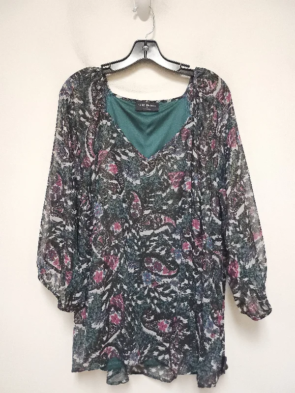 Modern Backpacks Top Long Sleeve By Lane Bryant In Multi-colored, Size: 2x