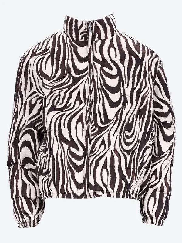 Stylish Polos Zebra quilted puffer