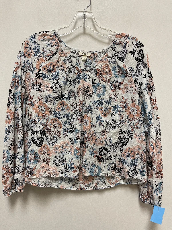 Effortless Style Top Long Sleeve By Ana In Floral Print, Size: Mp