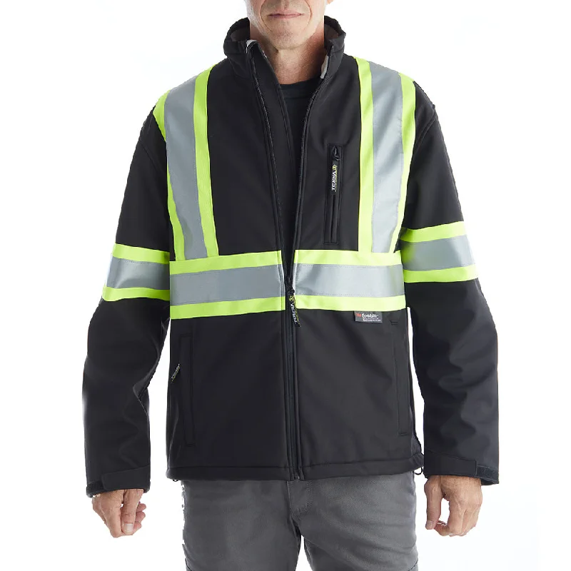 Versatile Style Terra Hi Vis Softshell Work Jacket 116516BK - Black