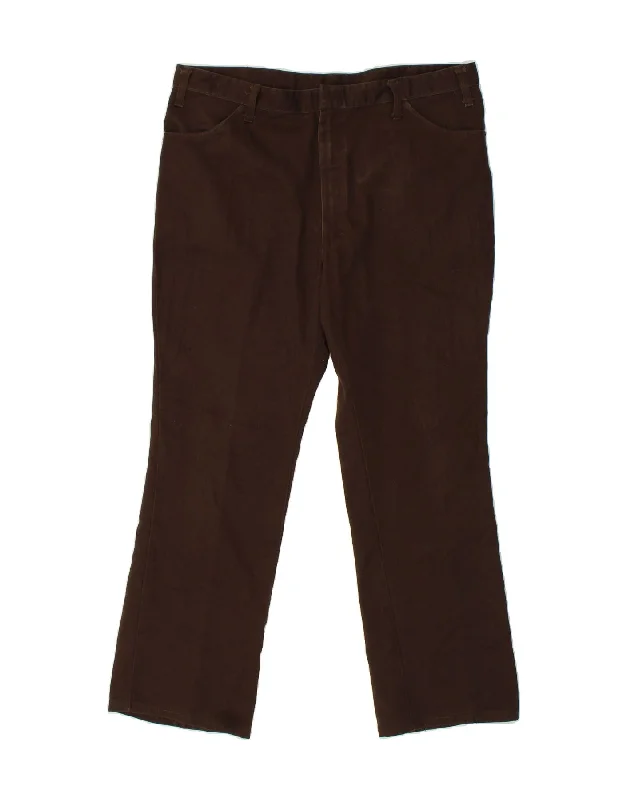 Classic Casual DICKIES Mens Bootcut Casual Trousers W40 L31 Brown