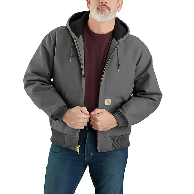 All-Day Wear Carhartt Mens Flannel-Lined Hooded Work Jacket - 106673-GVL