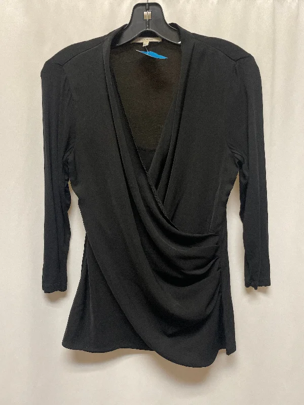 Stylish Blazers Top Long Sleeve By Hawthorn In Black, Size: Xs