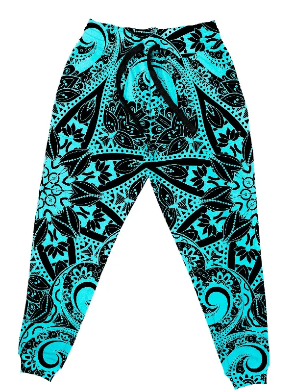 Hipster Style Teal Mandala Unisex Joggers