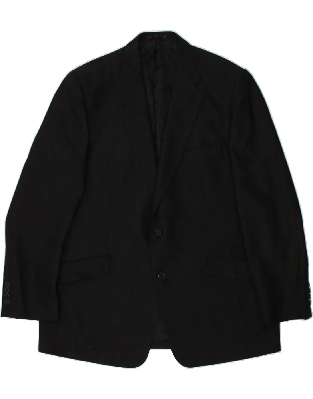 Jogging Jackets MAGEE Mens 2 Button Blazer Jacket IT 48 Medium Black Polyester