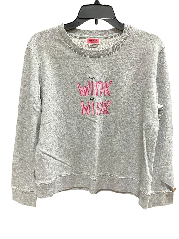 Warm Jackets Top Long Sleeve Designer By Kate Spade In Grey, Size: M