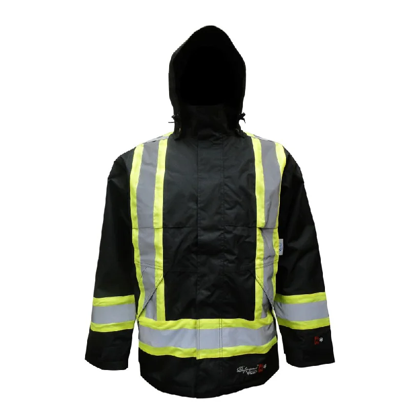 Designer Footwear Viking Flame Resistant Journeyman 300D Ripstop Insulated High Visibility Jacket 3907FRWJ - Black