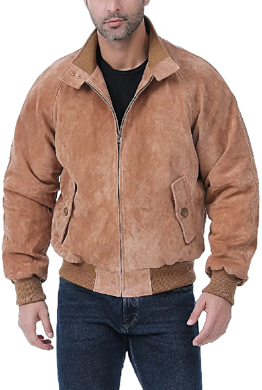 Trendy Comfort Landing Leathers Men WWII Suede Leather Bomber Jacket