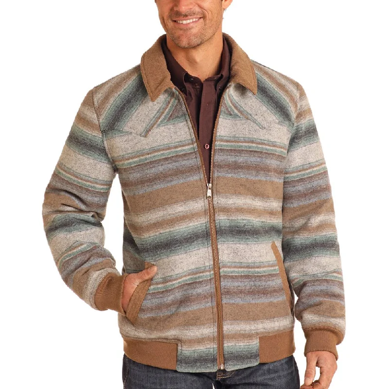 Modern Backpacks Powder River Mens Serape Wool Jacket - DM92C04073-26