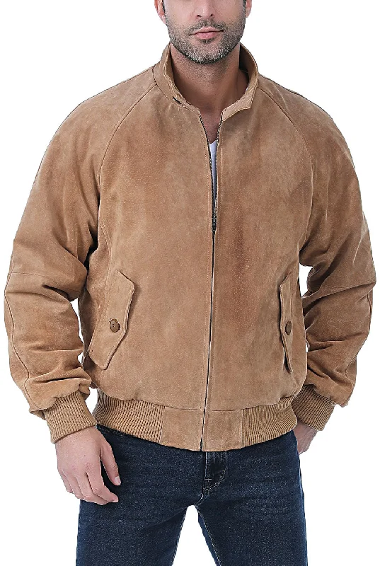 Practical Clothing Landing Leathers Men WWII Suede Leather Bomber Jacket