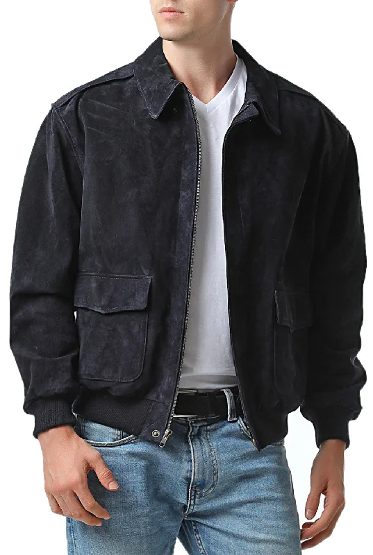 Stylish Sneakers Landing Leathers Men Air Force A-2 Suede Leather Flight Bomber Jacket