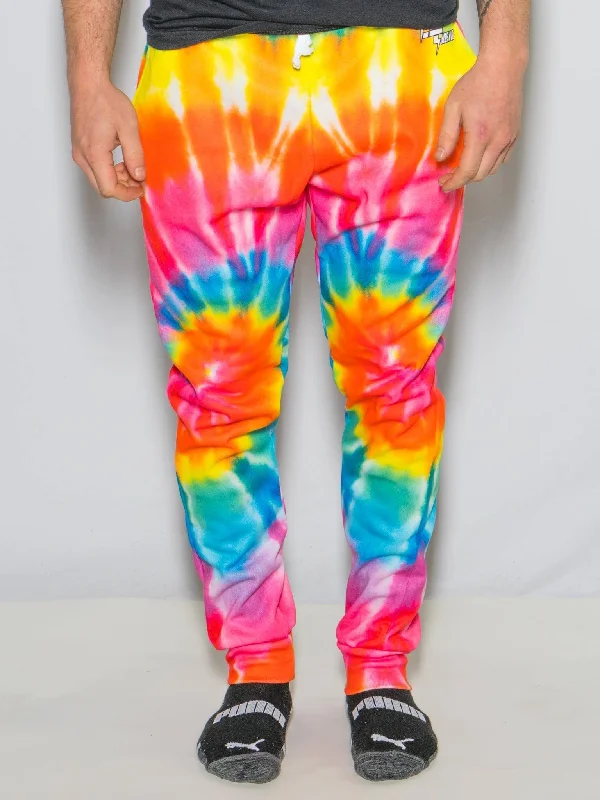 Chunky Sneakers Rainbow Tie Dye Unisex Joggers