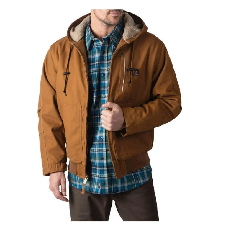 Lounge Wear Walls Mingus Men's Sherpa Lined Hooded Winter Work Bomber - Tan YJ39