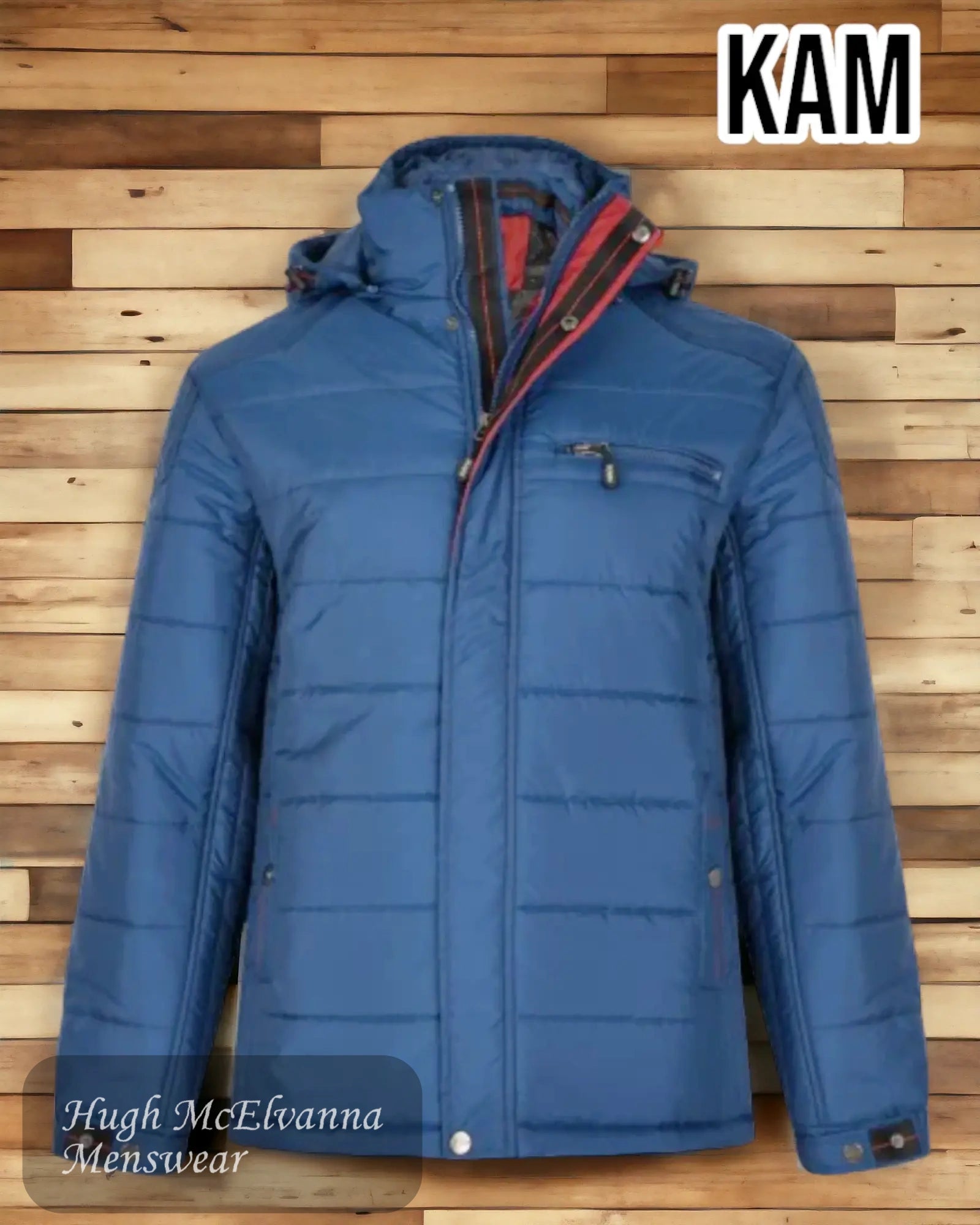 Rugged Jackets Kam Blue Coat with Hood - KV98