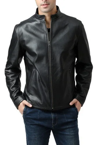 Wool Sweaters BGSD Men Urban Motorcycle Leather Jacket