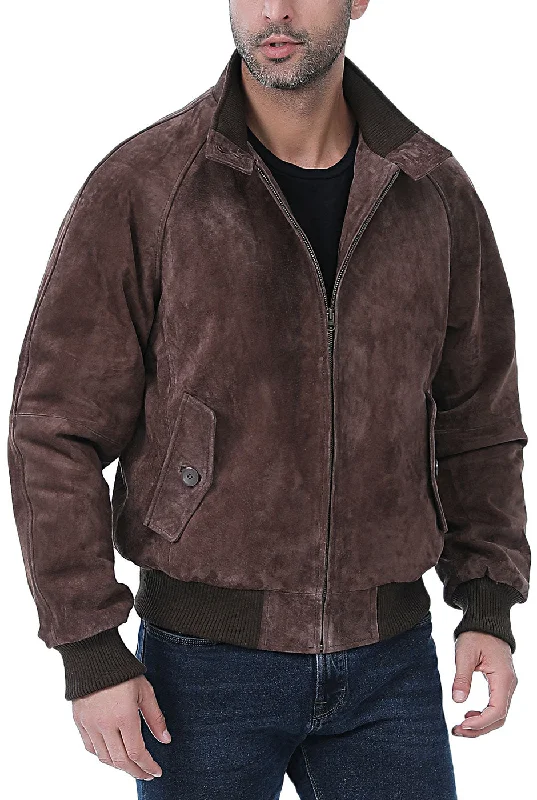 Premium Comfort Landing Leathers Monogram Collection Men WWII Suede Leather Bomber Jacket