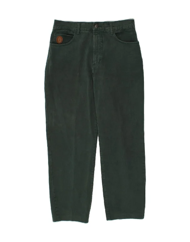 Stylish Apparel TRUSSARDI Mens Straight Jeans W35 L29  Green Cotton