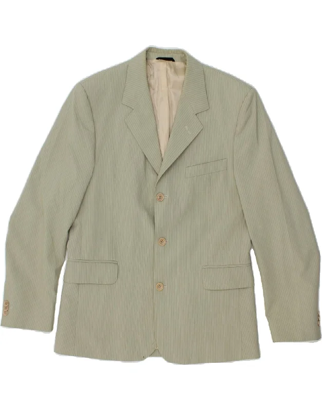 Street Tees DANIELE ALESSANDRINI Mens Slim 3 Button Blazer Jacket IT 50 Large Green