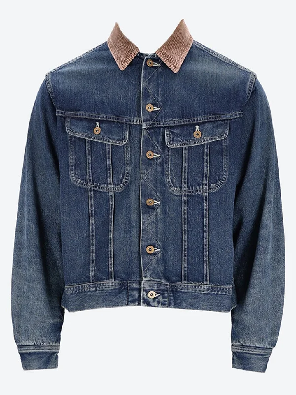 Trendy Comfort Blanket lined denim work jacket