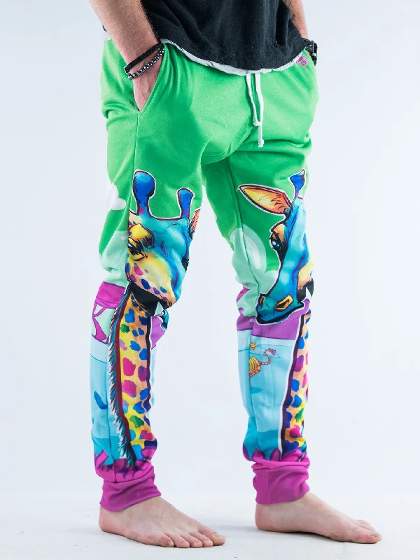 Smart Casual Neon Giraffe Unisex Joggers