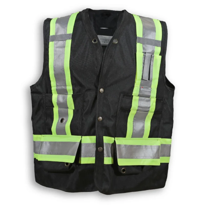 Bright Shirts Big K Hi-Vis Surveyor's Vest - Black BK402BK