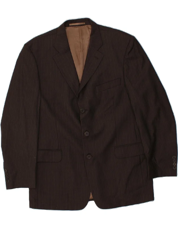 Stylish Blazers PIERRE CARDIN Mens 3 Button Blazer Jacket IT 52 XL Brown Wool