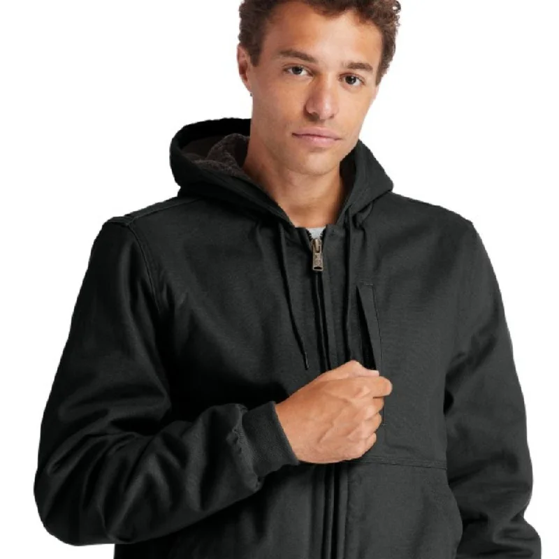 Stylish Joggers Timberland PRO® Men's Gritman Lined Canvas Hooded Jacket - Black TB0A1VB4015