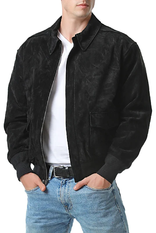 Casual Boots Landing Leathers Men Air Force A-2 Suede Leather Flight Bomber Jacket