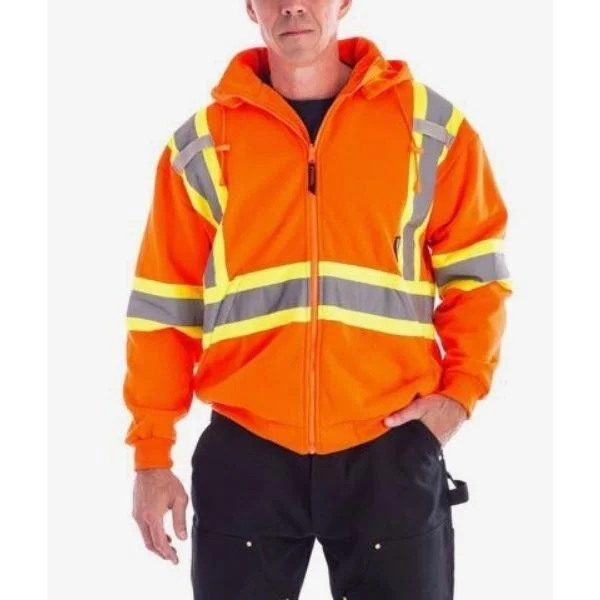 Cool Comfort Terra Hi-Viz Polyester Fleece Work Hoodie 116506OR - Orange