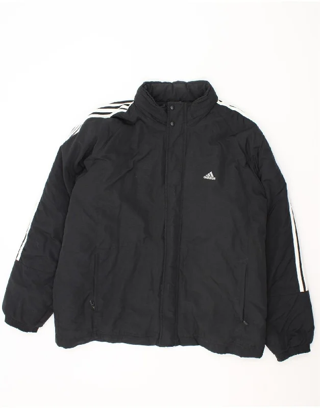 Casual Blazers ADIDAS Mens Windbreaker Jacket UK 42 XL Black Polyester