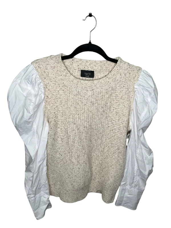 Everyday Outfits Top Long Sleeve By Vici In Beige, Size: L