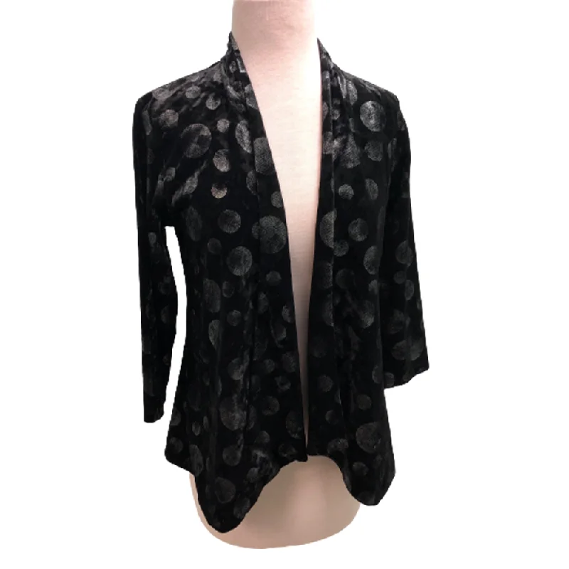 Casual Wear Andria Lieu Short Jacket Black Silver Circles