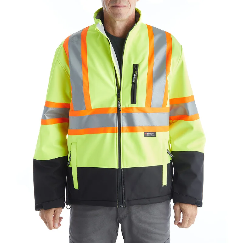 Easygoing Fashion Terra Hi Vis Softshell Work Jacket 116516YL - Yellow