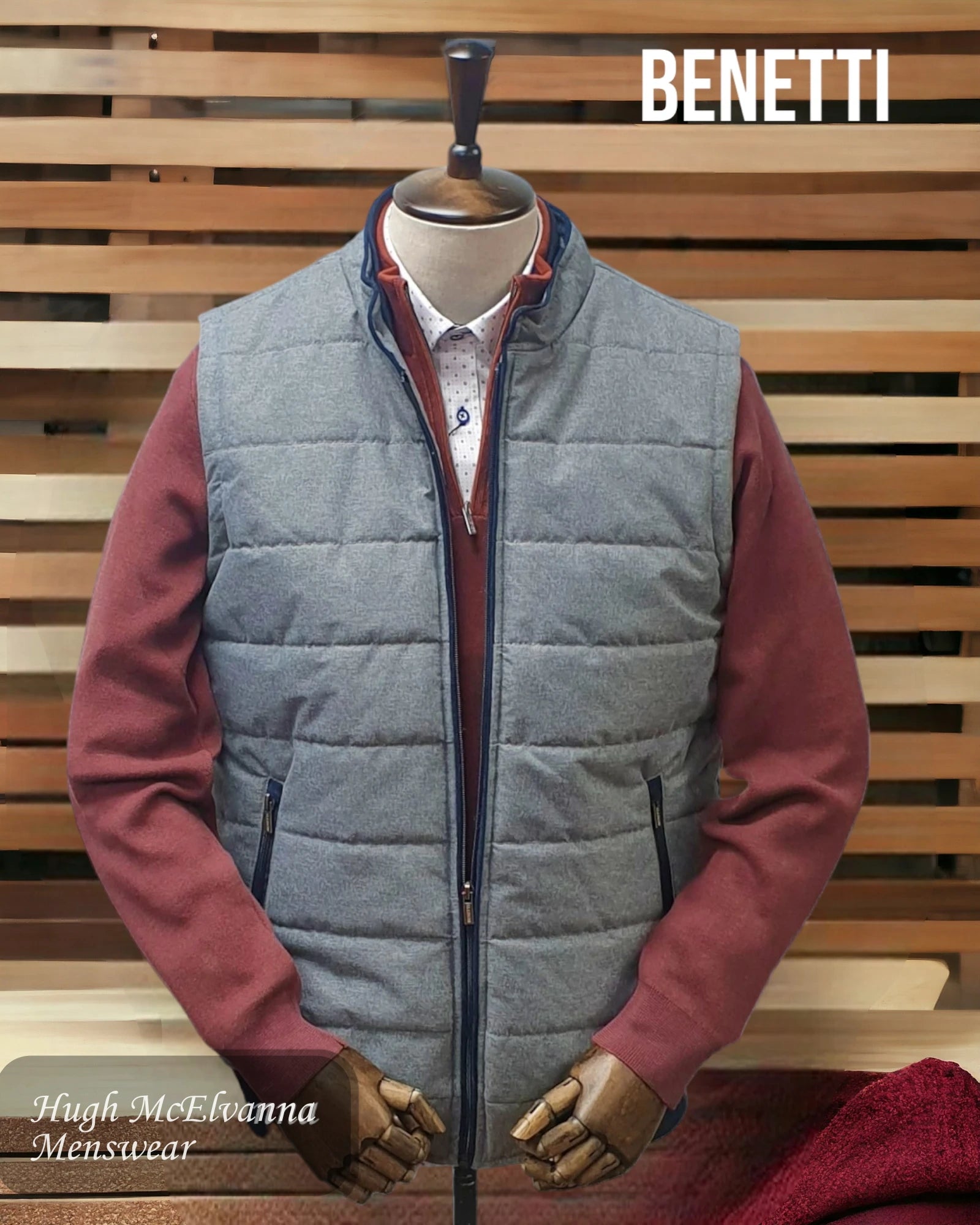 Wool Sweaters Benetti Gilet Silver