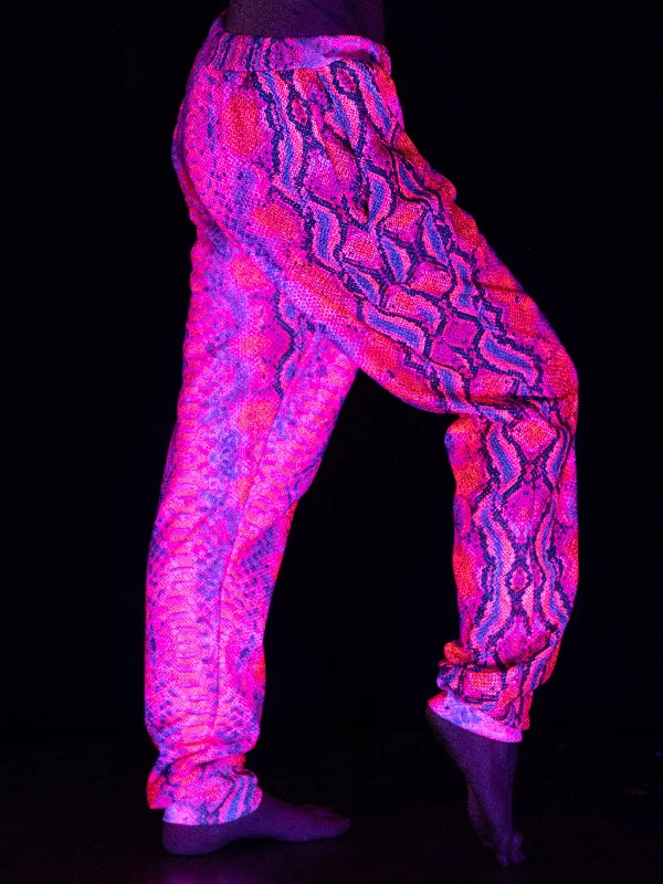 Fashion Basics Neon Festival Snakeskin Unisex Joggers