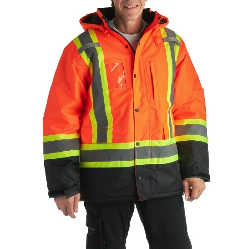 Luxury Comfort Terra Hi-VIS Lined Winter Safety Parka 116504 - Orange