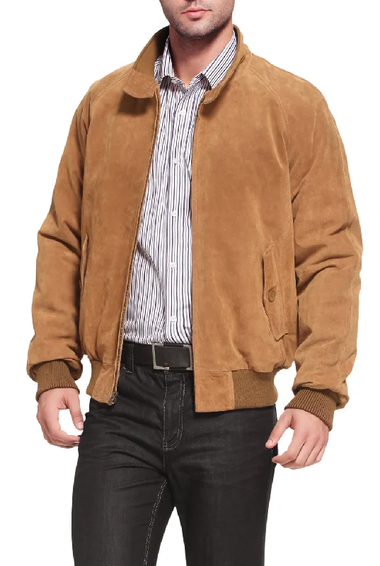 All-Day Wear Landing Leathers Men WWII Suede Leather Bomber Jacket